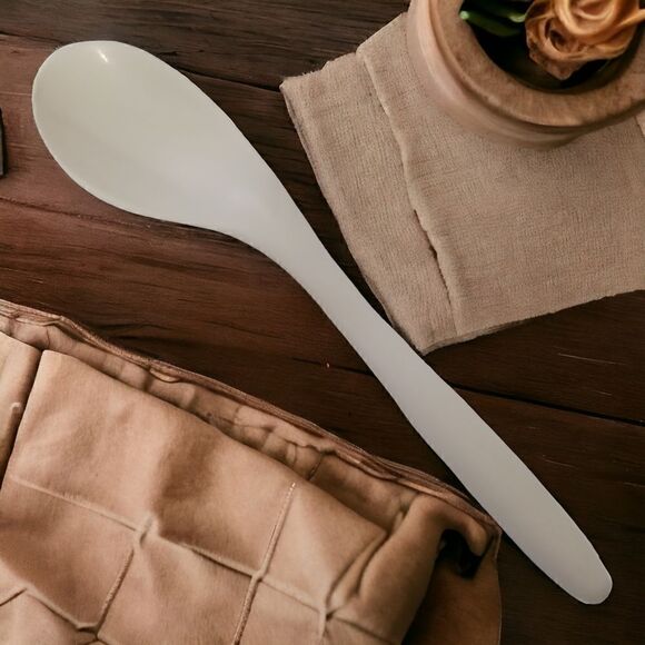 Ingrid Ltd Chicago Serving Spoon Salad White Melamine Melmac Mid Century Modern. - Picture 1 of 16